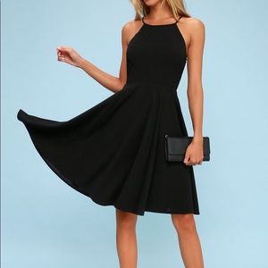Lulu’s Irresistible Charm Black Midi Dress - MED